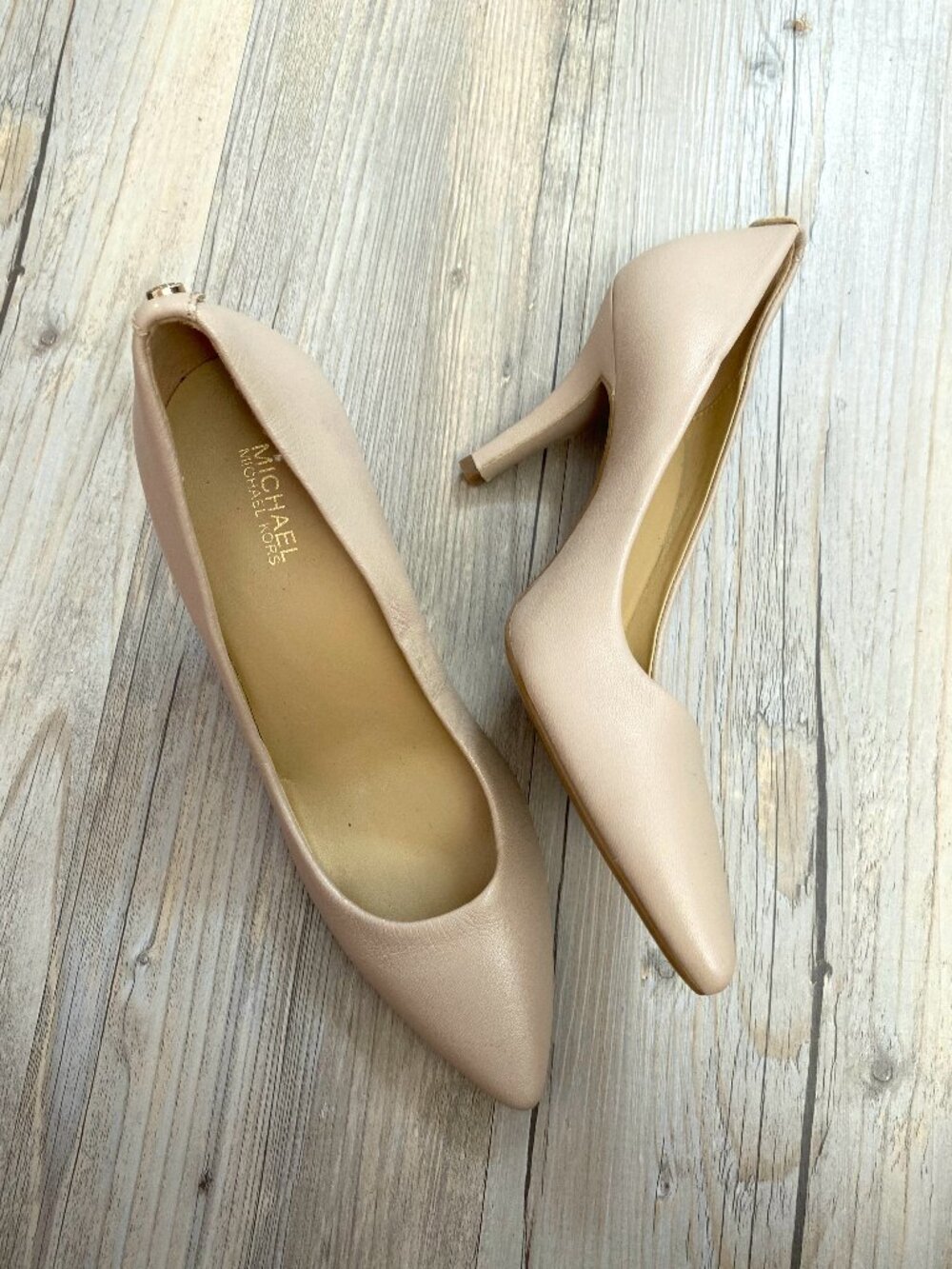 MICHAEL Michael Kors Tan Pointed Toe Stiletto Heels - Size 5.5